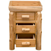 Cedar Log 3 Drawer Nightstand