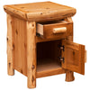 Cedar Log Enclosed Nightstand