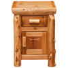 Cedar Log Enclosed Nightstand