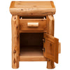 Cedar Log Enclosed Nightstand