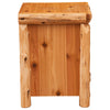Cedar Log Enclosed Nightstand