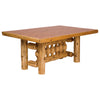 Cedar Log Standard Finish Rectangle Dining Table - 6 Foot