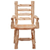 Cedar Log Ladderback Arm Chair