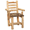 Cedar Log Upholstered Arm Chair