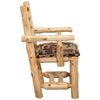 Cedar Log Upholstered Arm Chair