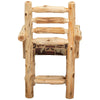 Cedar Log Upholstered Arm Chair