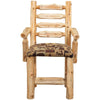 Cedar Log Upholstered Arm Chair