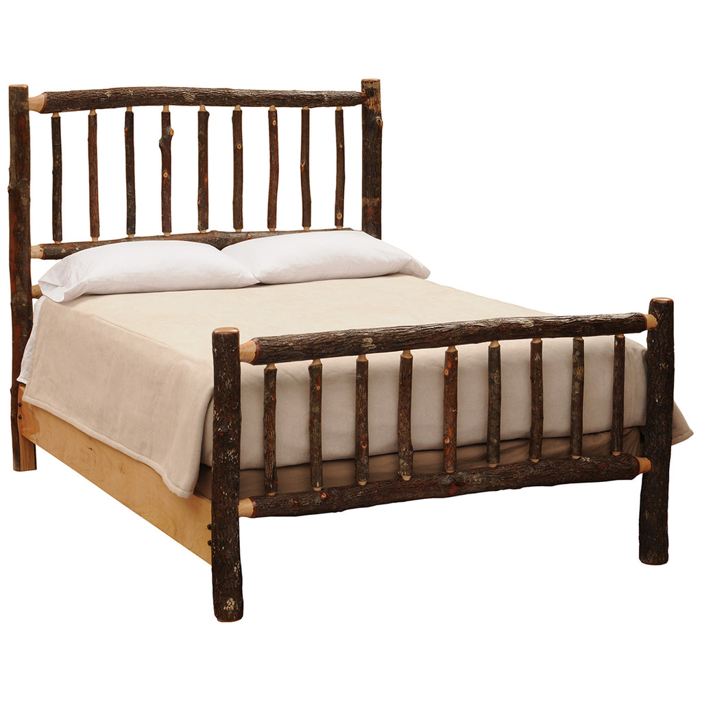 Hickory Traditional Log Bed - King