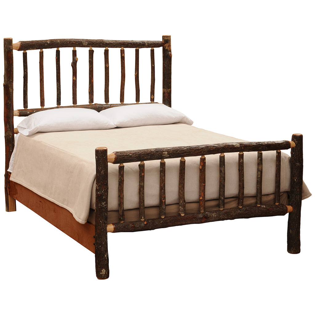 Hickory Traditional Log Bed - King