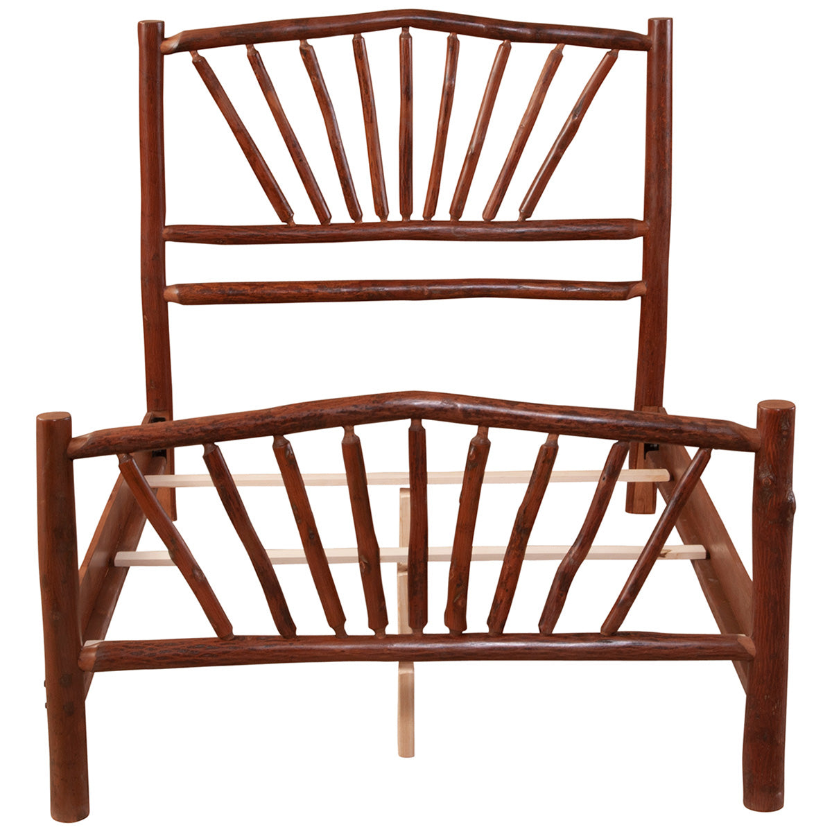 Hickory Sunburst Complete Bed - Twin