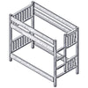 Hickory Twin/Twin Bunk Bed - Ladder Left
