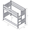 Hickory Twin/Twin Bunk Bed - Ladder Left
