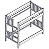 Hickory Twin/Twin Bunk Bed - Ladder Right