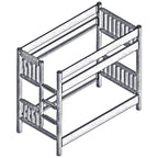Hickory Twin/Twin Bunk Bed - Ladder Right