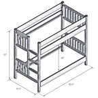 Hickory Twin/Twin Bunk Bed - Ladder Right