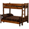 Hickory Twin/Full Bunk Bed (Ladder Left)