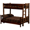 Hickory Twin/Full Bunk Bed (Ladder Left)