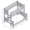 Hickory Twin/Full Bunk Bed - Ladder Right