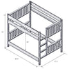 Hickory Full/Full Bunk Bed - Ladder Left