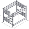 Hickory Full/Full Bunk Bed - Ladder Right