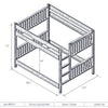 Hickory Queen/Queen Bunk Bed - Ladder Left