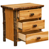 XL Hickory Three Drawer Nightstand