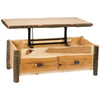 Hickory Traditional Log Enclosed Coffee Table w/Elevating Top