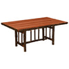 Hickory Rectangle Log Dining Table - 7 Foot