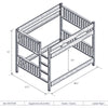 Appalachian Lodge Queen Bunk Bed - Ladder Right