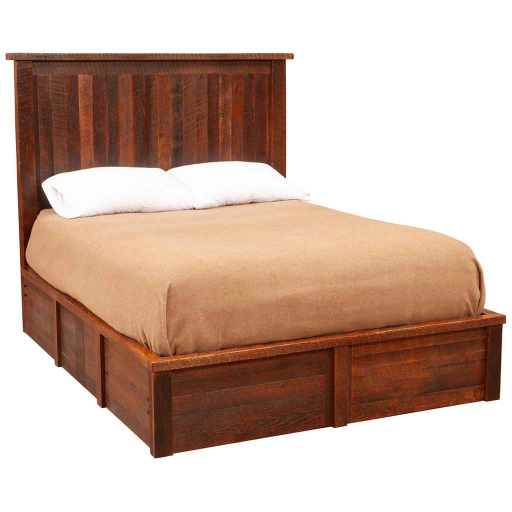 Barnwood Traditional Platform Bed - King