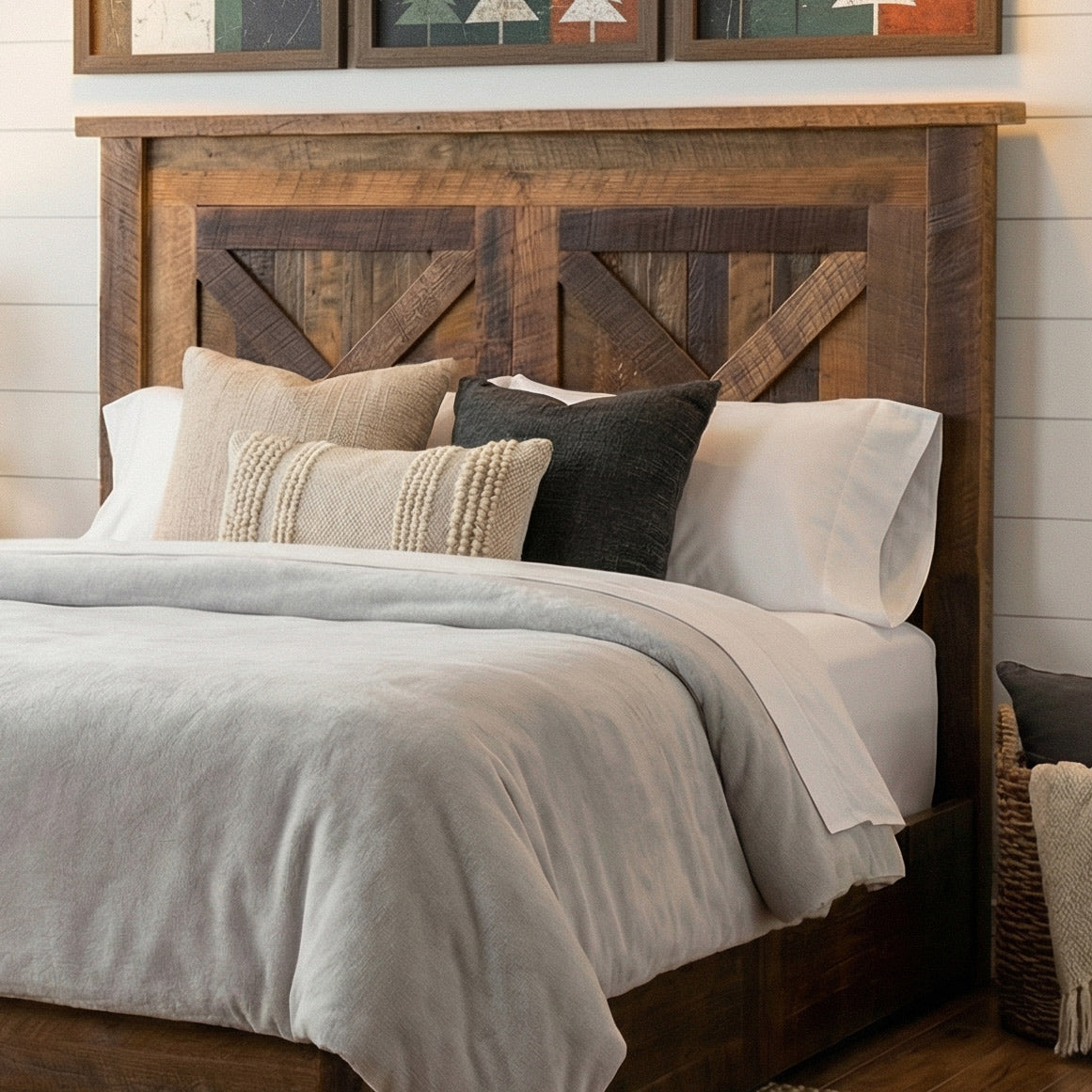 Barnwood Barndoor Headboard - Queen