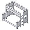 Barnwood Queen/Single XL Bunkbed