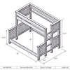 Barnwood Queen/Single XL Bunkbed