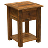 Barnwood One Drawer Nightstand with Open Shelf