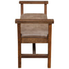 Barnwood Upholstered Bench with Arms