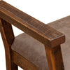 Barnwood Upholstered Bench with Arms