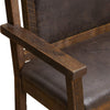 Barnwood Upholstered Bench with Arms & Back