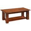 Barnwood Open Coffee Table with Open Shelf - 24 x 60