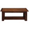 Barnwood Open Coffee Table with Open Shelf - 24 x 60