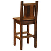 Barnwood Artisan Counter Stool - Wood Seat - Antique Oak