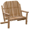 Unfinished Voyageur Two-Person Adirondack Chair