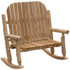 Unfinished Voyageur Two-Person Adirondack Rocking Chair