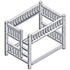 Full/Queen Log Bunk Bed - Ladder Right