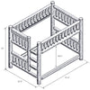 Full/Queen Log Bunk Bed - Ladder Right