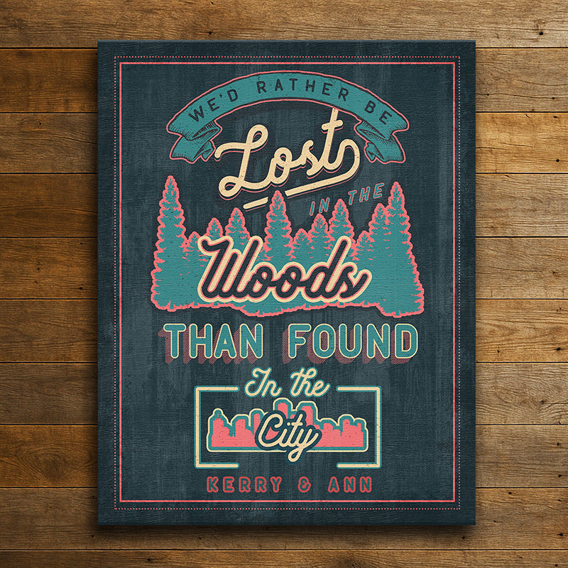Rather Be Lost Personalized Wall Art