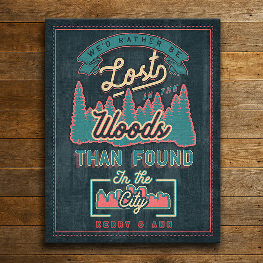 Rather Be Lost Personalized Wall Art
