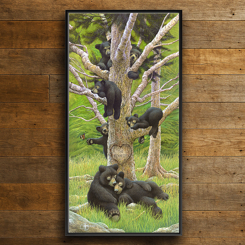 Bear Family Tree Personalized Framed Print