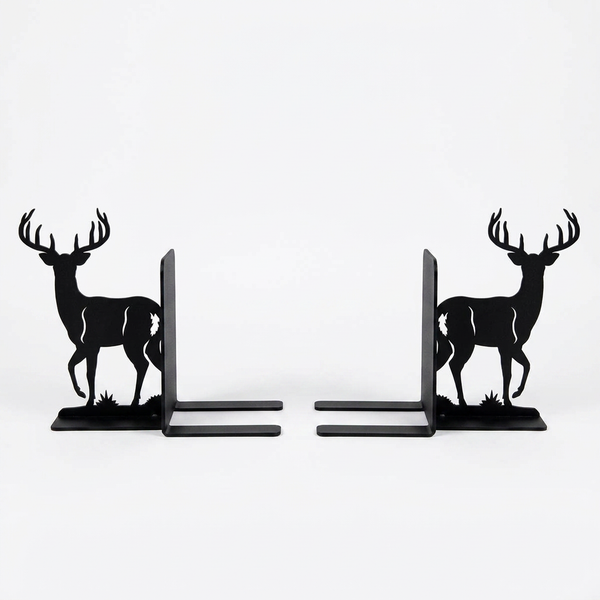 Deer Haven Metal Bookends