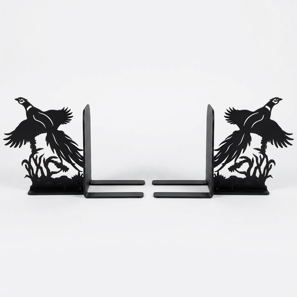 Pheasant Flight Metal Bookends