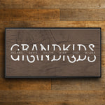 Lodge Grandkids Personalized Framed Canvas